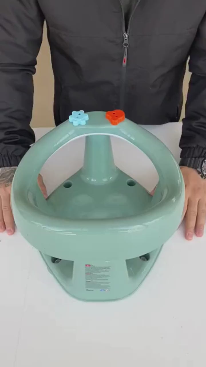 2'li Vakum Tabanlı Bebek Banyo, Mama Oturağı Ve Minderli Set Yeşil renk